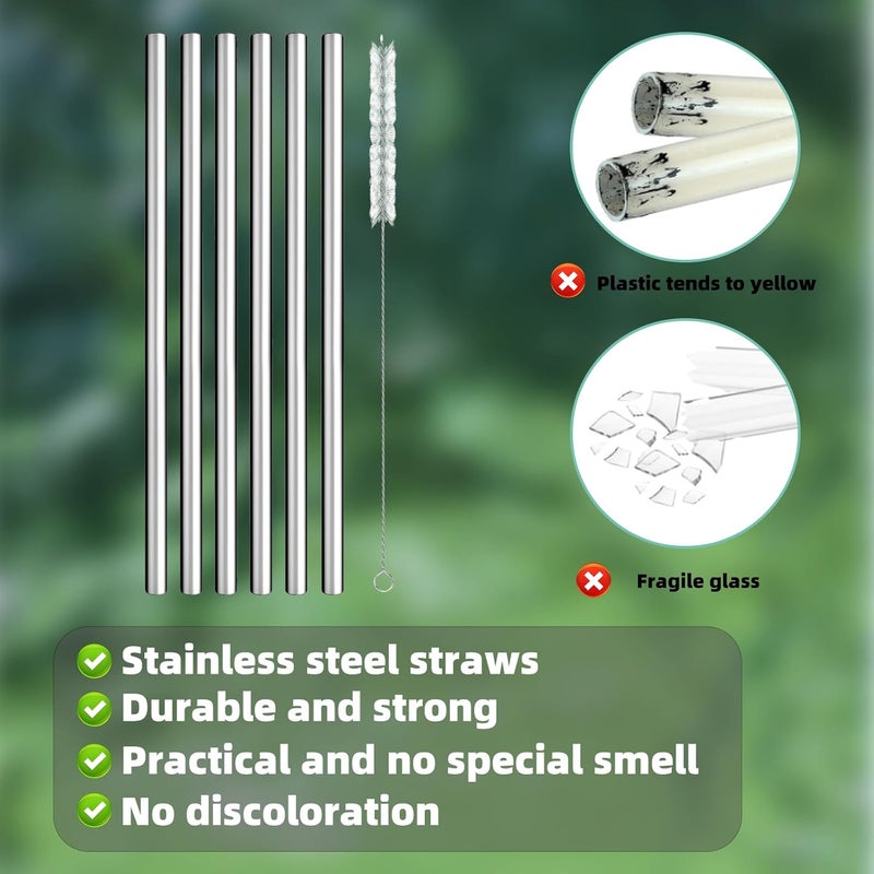 YOUCOX Straw Replacement for Owala Water Bottle 24 oz 32 oz, Reusable Stainless Steel Straws with 1 Cleaner Brush, BPA-free Dishwasher Safe Accessories Compatible with Owala Water Bottle - Image 4